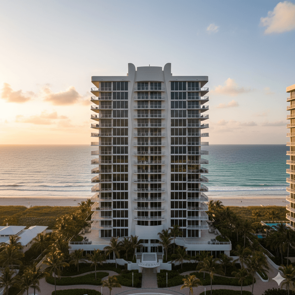 Modern luxury building in Florida