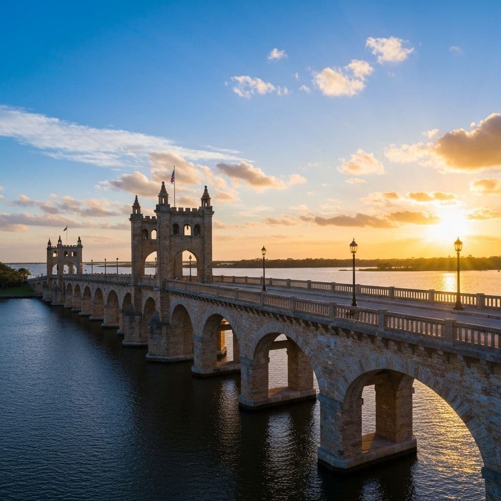 Florida waterway at sunset