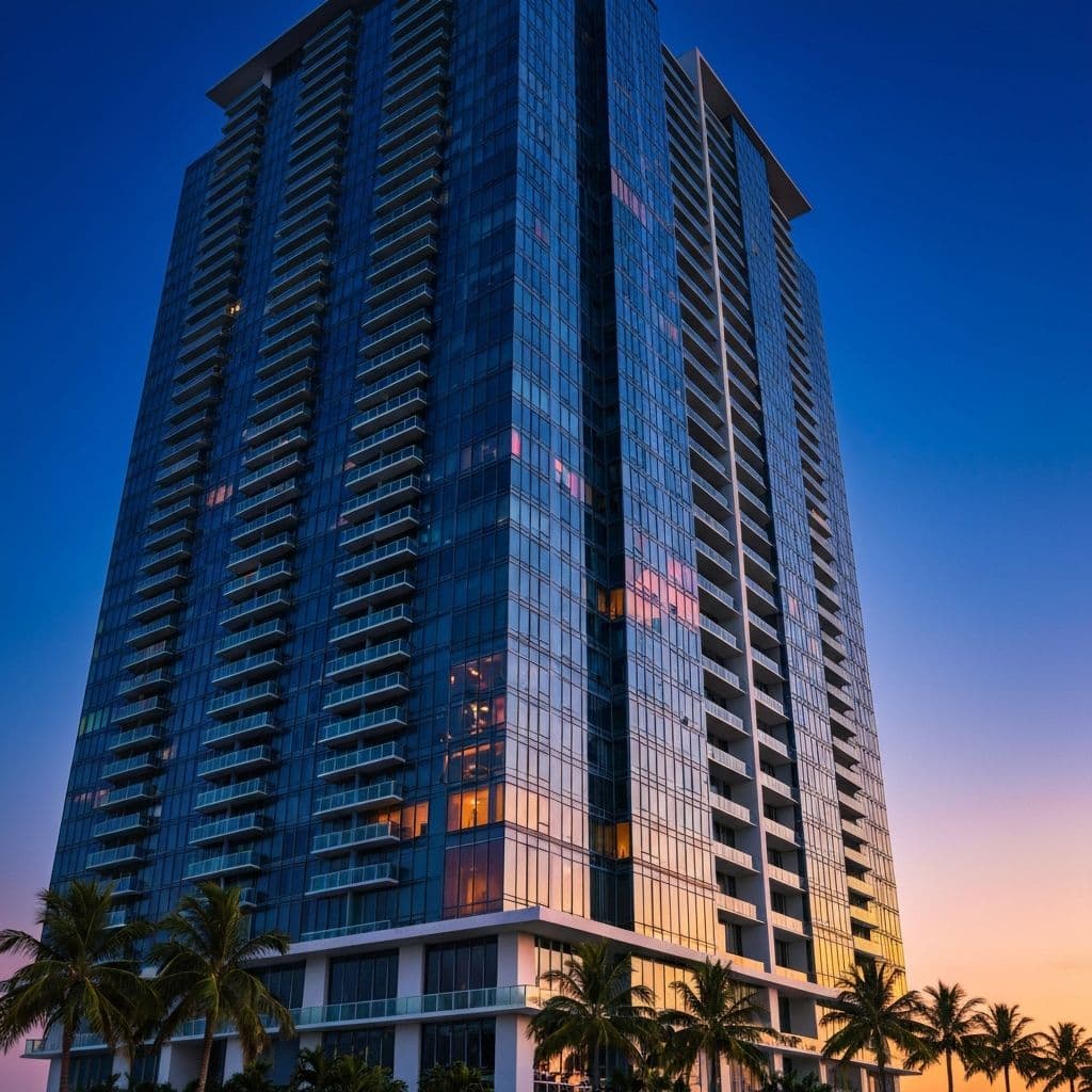 Modern luxury building in Florida