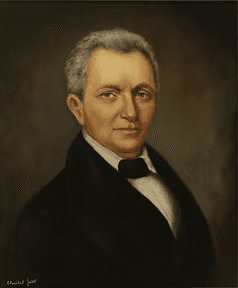 Oil painting portrait of William Pope Duval, the first civilian governor of the Florida Territory